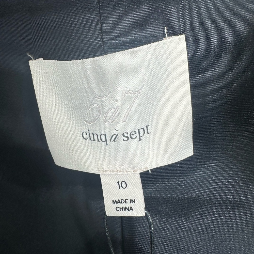 cinq a sept Navy Wrap Mini Dress - Picture 5 of 10